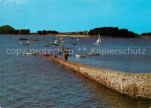 AK / Ansichtskarte Carantec_29_Finistere Le port et lIle de Callot 