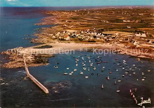 AK / Ansichtskarte Plouescat Le port et la plage Pars Guen Vue aerienne Plouescat