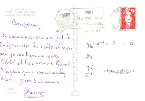 AK / Ansichtskarte St Raphael_83_Var Soleil couchant a St Raphael 