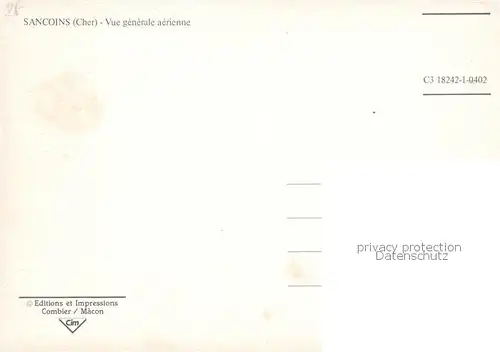 AK / Ansichtskarte Sancoins Vue generale aerienne Sancoins
