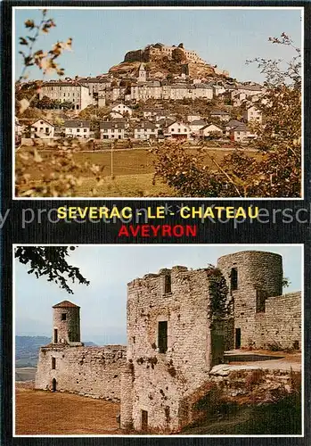 AK / Ansichtskarte Severac le Chateau Vue partielle du bourg Les ruines du chateau Severac le Chateau