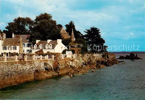AK / Ansichtskarte Locquirec_29_Finistere La digue et la Roche Tombee 