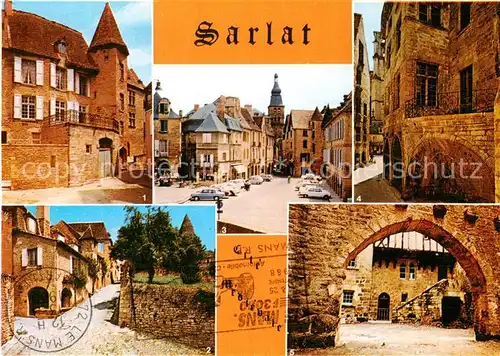 AK / Ansichtskarte Sarlat en Perigord_24_Dordogne Rue des Consuls Quartier de la Cathedrale Place de la Liberte Rue des Consuls Impasse des Violettes 