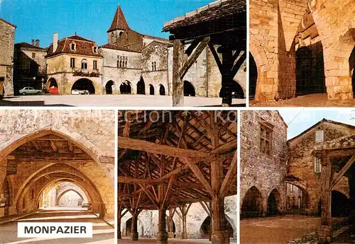AK / Ansichtskarte Monpazier_24_Dordogne Bastide fondee en 1284 par Edouard 1er La Place Les Arcades La Halle 