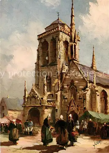 AK / Ansichtskarte Locronan_29_Finistere Eglise 