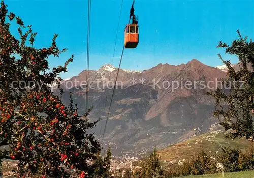 AK / Ansichtskarte  Seilbahn_Cable-Car_Telepherique Meran Funivia Avelengo Gruppo Tessa 