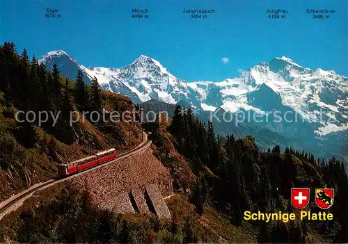 AK / Ansichtskarte  Bergbahn Schynige Platte Bahn Moench jungfrau Berner Oberland Bergbahn