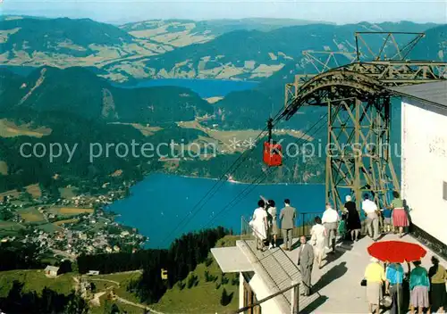 AK / Ansichtskarte 73814605 Seilbahn_Cable-Car_Telepherique St. Giloeden am Wolfgangsee Zwoelfhorn Mondsee 