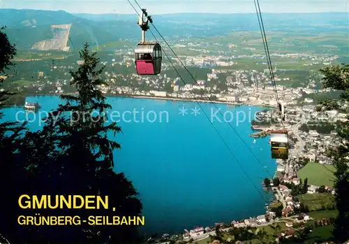 AK / Ansichtskarte  Seilbahn_Cable-Car_Telepherique Gmunden Gruenberg Seilbahn 