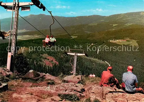 AK / Ansichtskarte 73814612 Sessellift_Chairlift_Telesiege Grosse Arber Bayerischer Wald 