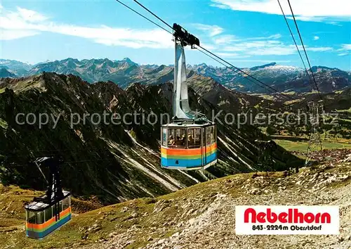 AK / Ansichtskarte  Seilbahn_Cable-Car_Telepherique Nebelhorn Obersdorf Allgaeu 