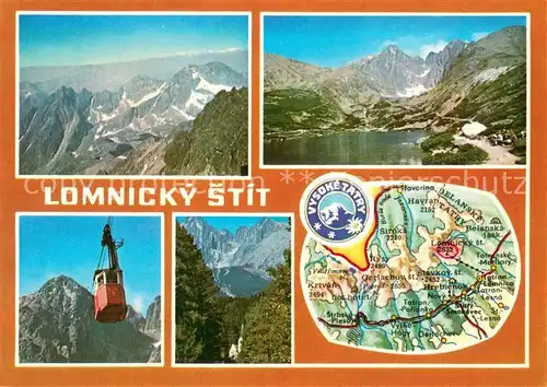 AK / Ansichtskarte  Seilbahn_Cable-Car_Telepherique Vysoke Tatry Lomnicky Stit  