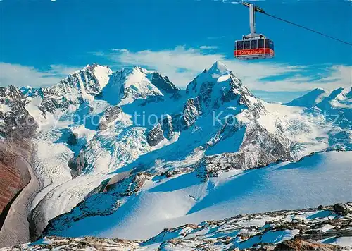 AK / Ansichtskarte  Seilbahn_Cable-Car_Telepherique Corvatsch Luftseilbahn Piz Roseg Piz Palue 