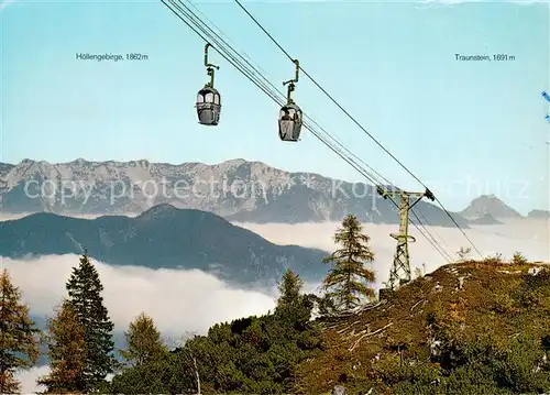 AK / Ansichtskarte  Seilbahn_Cable-Car_Telepherique Katrin Seilbahn Bad Ischl Hollengebirge  Traunstein 