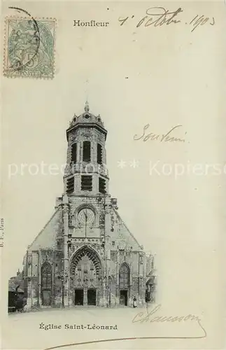 AK / Ansichtskarte Honfleur Eglise Saint Leonard Honfleur