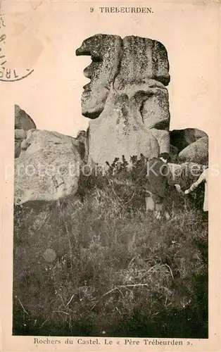 AK / Ansichtskarte Trebeurden Rochers du Castel Le Pere Trebeurden Felsformation Trebeurden