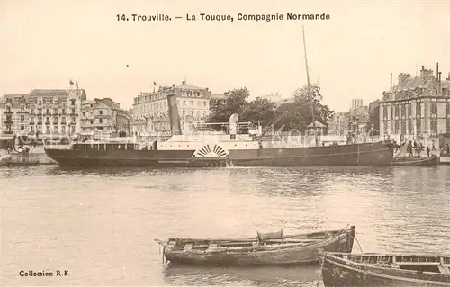 AK / Ansichtskarte Trouville sur Mer Paquebot La Touque Compagnie Normande Trouville sur Mer