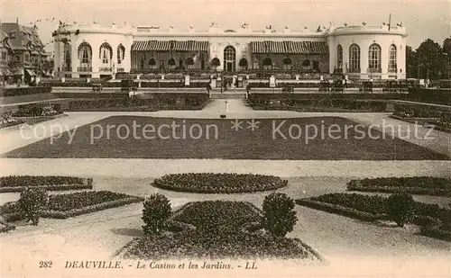 AK / Ansichtskarte Deauville sur Mer Le Casino et les jardins 