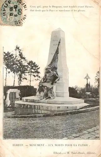 AK / Ansichtskarte Elbeuf_76 Monument aux Morts pour la Patrie 