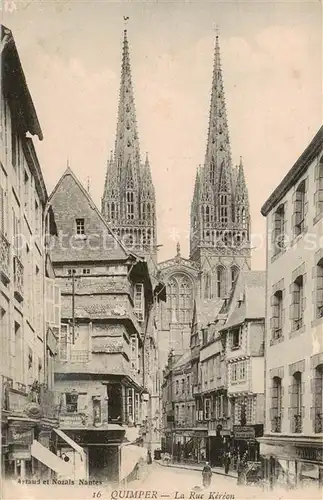 AK / Ansichtskarte Quimper_29_Finistere Rue Kereon Eglise 