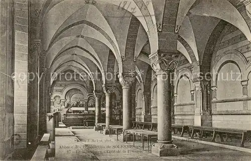 AK / Ansichtskarte Solesmes_72_Sarthe Abbaye des Benedictins la Refectoire 