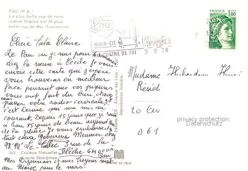 AK / Ansichtskarte Pau_64 La plus belle vue de terre comme Naples est la plus belle vue de Mer 