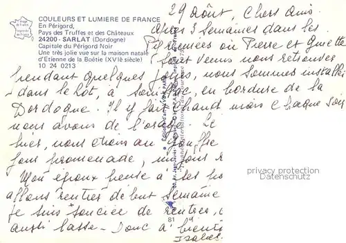 AK / Ansichtskarte Sarlat en Perigord_24_Dordogne Pays des Truffes et des Chateaux Capitale du Perigord Noir 