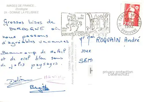 AK / Ansichtskarte Domme_24_Dordogne La Felibree Vue partielle 