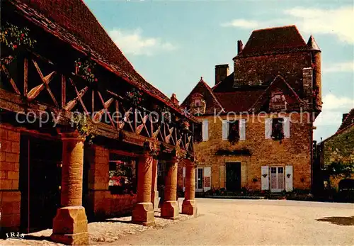 AK / Ansichtskarte Domme_24_Dordogne La halle et la maison du Gouverneur 