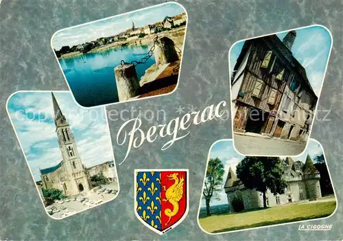 AK / Ansichtskarte Bergerac Les Quais La Cathedrale Vieille Maison Chateau de Montbazillac Bergerac