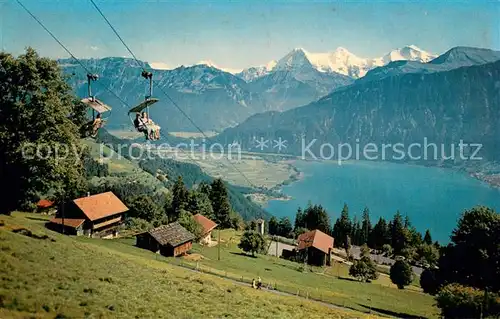 AK / Ansichtskarte 73814827 Sessellift_Chairlift_Telesiege Beatenberg Niederhorn  