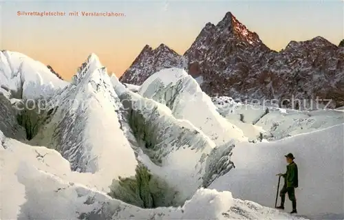 AK / Ansichtskarte 73814840 Gletscher Silvrettagletscher mit Verstanclahorn 