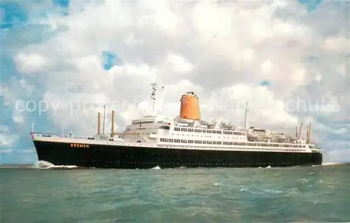 AK / Ansichtskarte  Dampfer_Oceanliner T.S. BREMEN 32335 GRT Flagship of North German LLOYD 