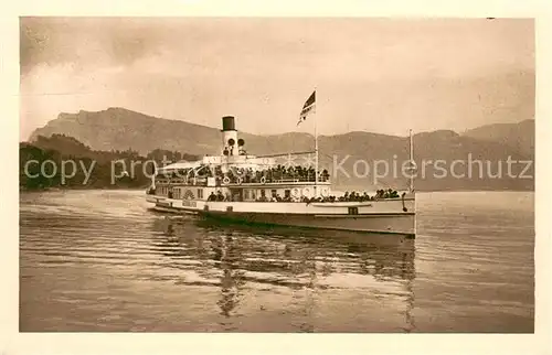 AK / Ansichtskarte  Dampfer_Seitenrad Vielwaldstaettersee Germania Salondampfer 