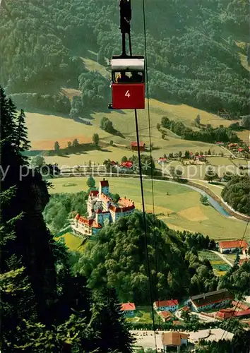 AK / Ansichtskarte  Seilbahn_Cable-Car_Telepherique Kampenwandbahn Schloss Hohenaschau Chiemgau 