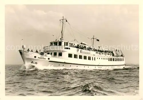 AK / Ansichtskarte  Dampfer_Binnenschifffahrt Seebad Warnemuende  