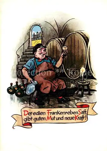 AK / Ansichtskarte  Werbung_Reklame Frankenreben Saft gibt Mut und Kraft 