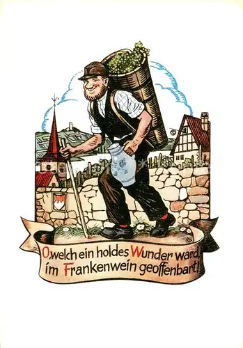 AK / Ansichtskarte 73814885 Werbung_Reklame Frankenwein  