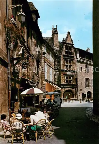 AK / Ansichtskarte Sarlat en Perigord_24_Dordogne Rue de la Liberte et Maison de la Boetie 