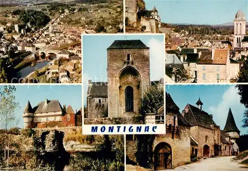 AK / Ansichtskarte Montignac_Dordogne Vue densemble Le Chateau et lEglise Saint Amand de Coly Chateau de Losse Chateau de la Grande Filolie Montignac Dordogne
