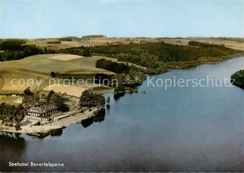 AK / Ansichtskarte  Hueckeswagen Seehotel Bevertalsperre Fliegeraufnahme Hueckeswagen