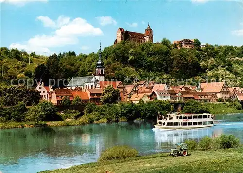 AK / Ansichtskarte 73814938 Rothenfels_Unterfranken Burg Rothenfels Mainpartie Fahrgastschiff Rothenfels Unterfranken