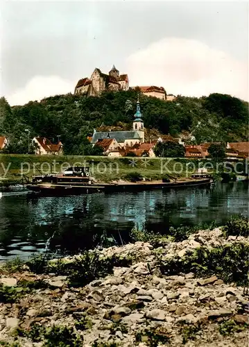 AK / Ansichtskarte  Rothenfels_Unterfranken Mainpartie mit Burg Rothenfels Unterfranken