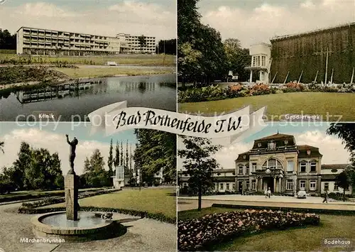 AK / Ansichtskarte  Bad_Rothenfelde Klinik Gradierwerk Maerchenbrunnen Badehaus Bad_Rothenfelde