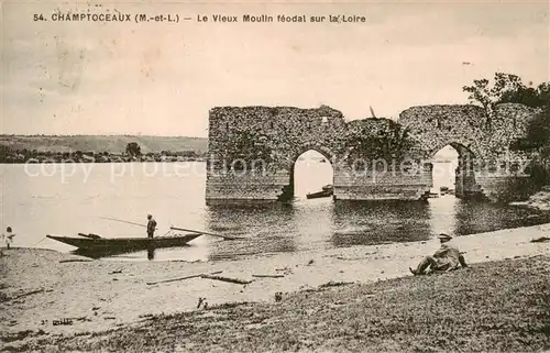 AK / Ansichtskarte Champtoceaux Le Vieux Moulin feodal sur la Loire Champtoceaux