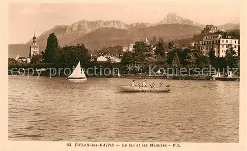 AK / Ansichtskarte Evian les Bains_74 Le lac et les Memises 