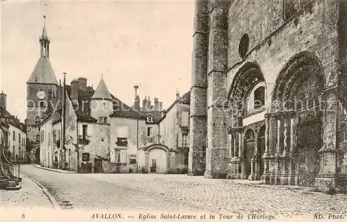 AK / Ansichtskarte Avallon_89 Eglise Saint Lazare et la Tour de l Horloge 