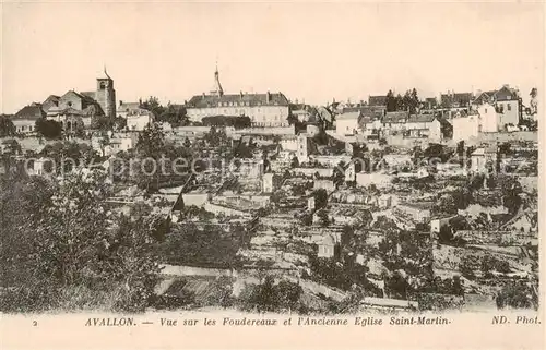 AK / Ansichtskarte Avallon_89 Vue sur les Foudereaux et lAncienne Eglise Saint Martin 