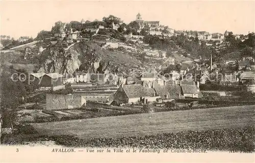 AK / Ansichtskarte Avallon_89 Vue sur la Ville et le Faubourg de Cousin le Roche 