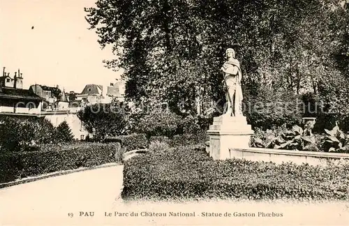 AK / Ansichtskarte Pau_64 Le Parc du Chateau National Statue de Gaston Phoebus 
